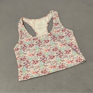 Evolution and Creation racerback cropped tank top